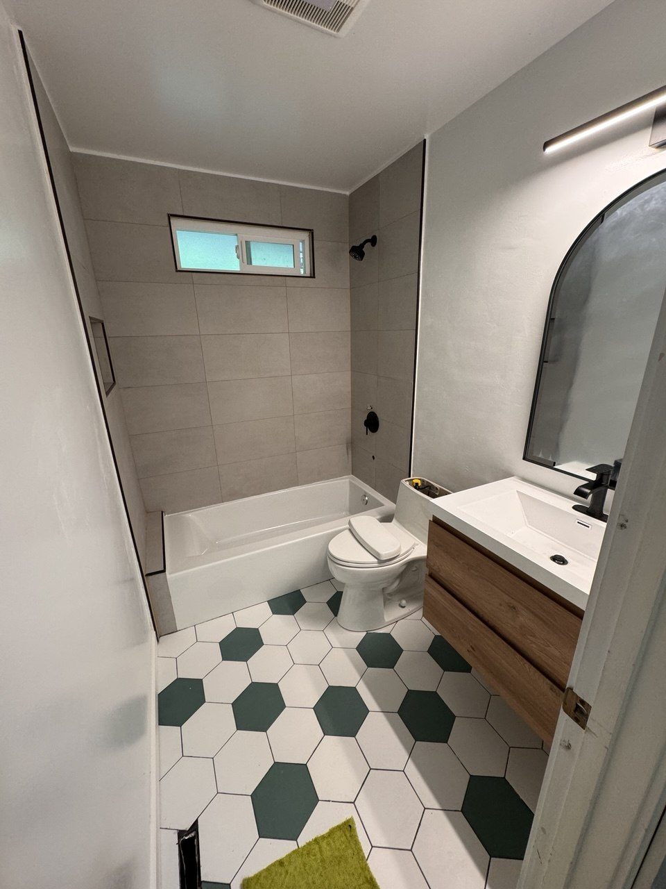 Bathroom Remodel — Hex Tile Floor